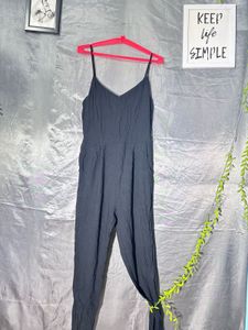 Chic Black Spaghetti Strap Jumpsuit