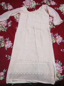 Elegant Pink Embellished Kurti