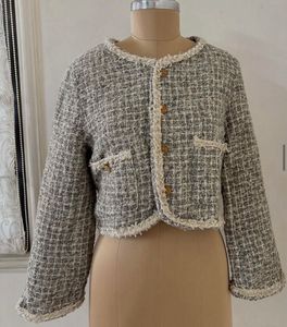 Tweed Jacket with Scarf