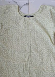 mint embroidered kurti