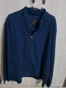 Men's Blue Zip-Up Jacket 4xl size