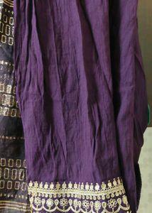 Elegant Purple Kurta with Gold Embroidery( size M)
