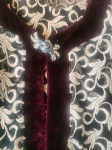 Women S-M Maroon Velvet 2-piece Max