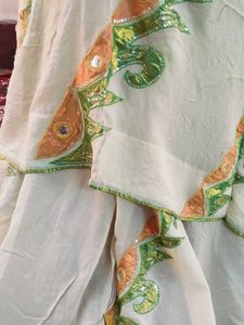 Elegant Cream Color Saree