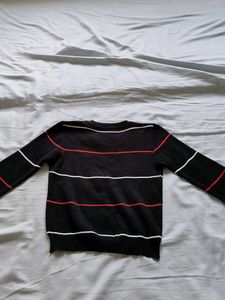 Black 'Fashion' Embellished Sweater