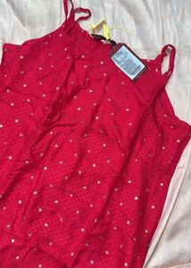 Red Embroidered kurti n pant