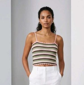Striped Cropped Tank Top
