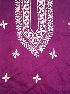 Embroidered Purple Kurta