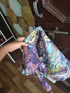 Vibrant Cold Shoulder Boho Blouse