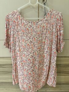 Floral Printed Top – Fig – Size 14