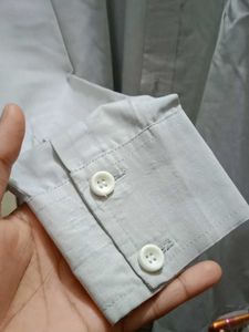Men's Classic Formal Grey Button-Up Shirt