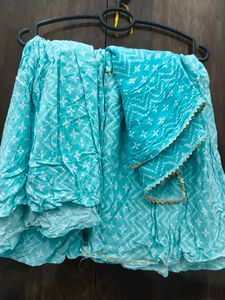 Aqua Blue Kurta Set with Dupatta