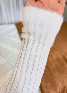 White Turtleneck Knit Top