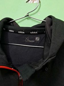 Adidas Black Zip-Up Hoodie of 1