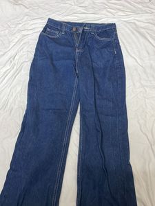Classic Dark Wash Wide Leg Jeans