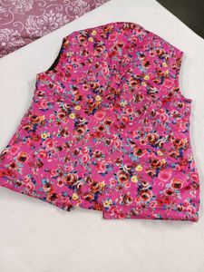 Chic Floral Puffer Vest