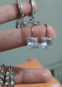 Sparkling Square Cut Earrings