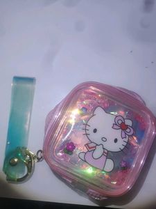 Cute Hello Kitty Glitter Pouch