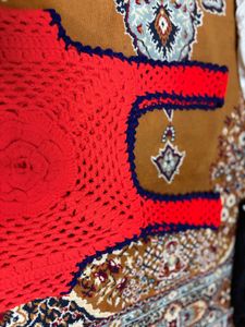 Vibrant Red Crochet Tank Top