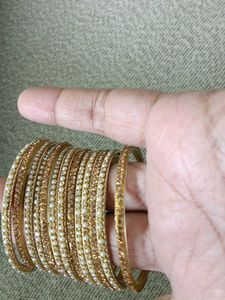 Elegant Set of Golden Bangles