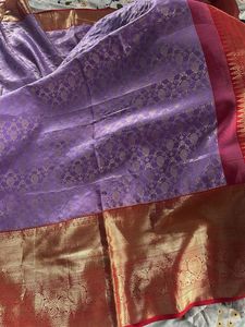Elegant Lavender kanchipuram Saree
