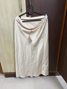 Zara Satin Midi Skirt