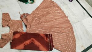 Marwadi Lehenga With Tie Dye Odhani