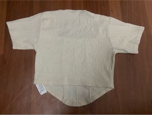 cream crop top
