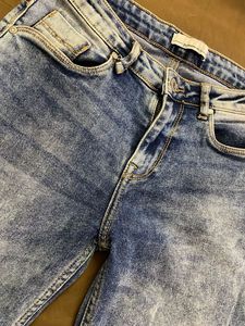 Wide Leg Blue Denim Jeans