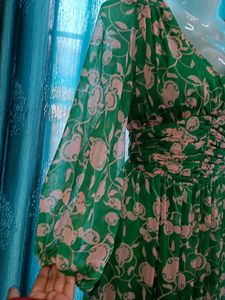 Floral Green Maxi Dress