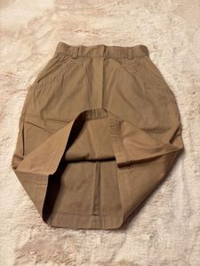 Tan Cargo Skirt With Pockets