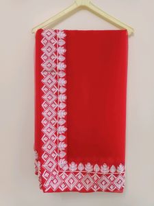 Net Embroidery Saree