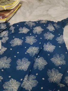 Beautiful Blue Floral Kurta