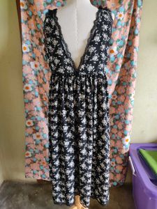 Boho Floral Print Mini Dress