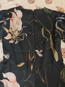 New Elegant Floral Print Midi Dress