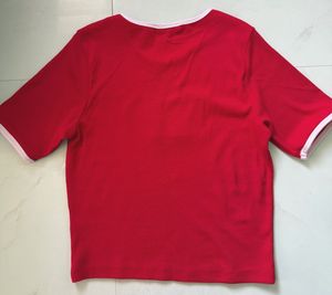 Cute Red “stress less” top