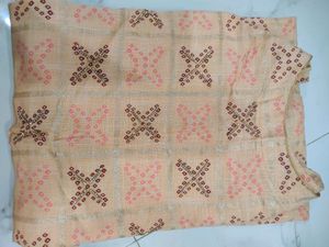 Peach kurti with unique print