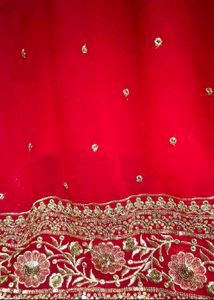 Red Embroidered Gown