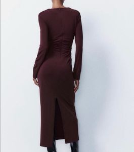 ZARA Midi Maroon Dress