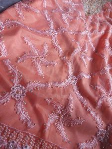 Elegant Peach Embroidered Kurta Set