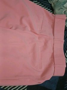 Stylish pastel Pink High-Waist Trousers