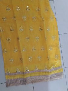 Yellow Kurta with Embellishments