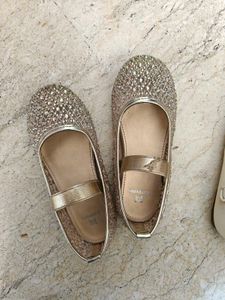 Girls Sparkly &amp; Pearl Embellished Shoes