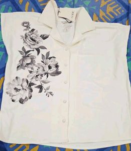 Stylish White Floral Top
