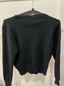 Classic Black Button Cardigan