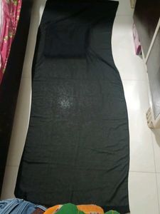 Elegant Grey Abaya with Black Accents
