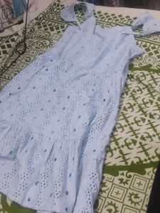 Chic Blue Eyelet dress