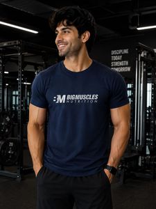 Men’s Bigmuscles Nutrition Navy Blue T-Shirt