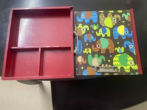 Large Wooden Storage Box With Board as Top Cover
