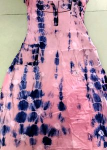 Pink With Blue Nighty